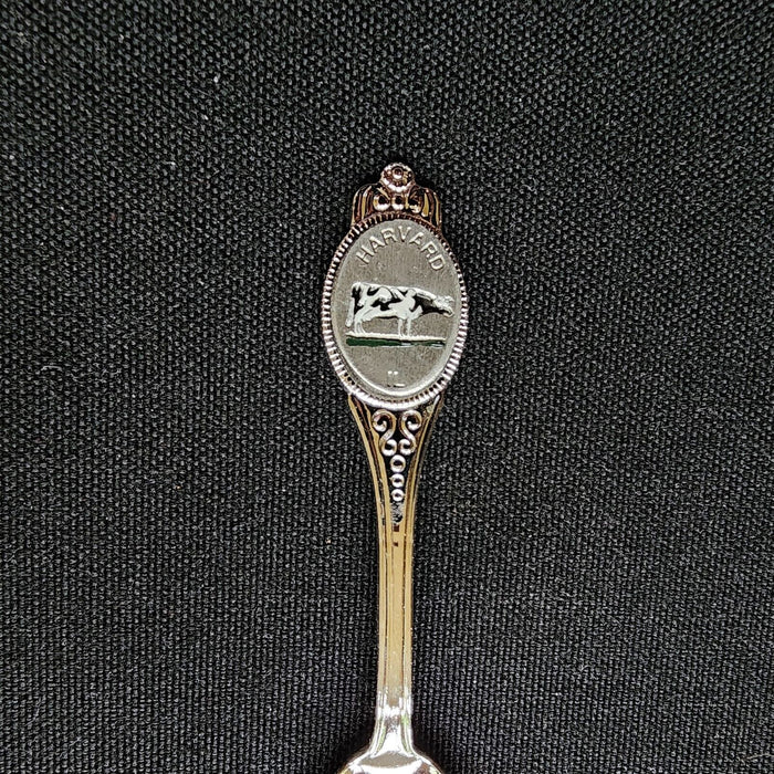 Harvard City Illinois Chicagoland Collectible Travel Souvenir Spoon 4" 10cm VTG