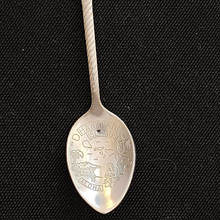Hawaii State Collectible Travel Souvenir Spoon Pineapple Engraved with Islands