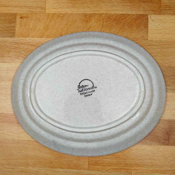 Heartland International China Gravy Boat and Under Plate Farm Scene Set Tan Trim
