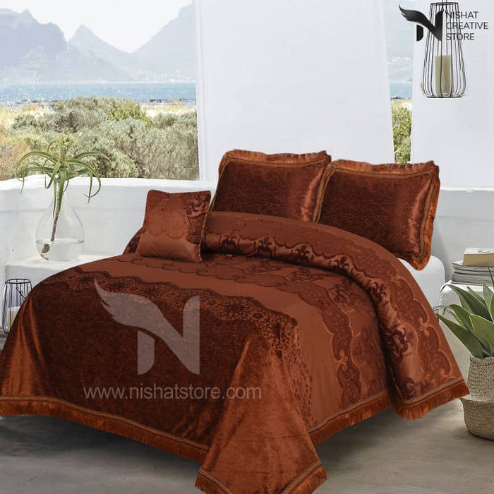 Heavy Palachi Bed Sheet Set 4 Pcs Design 527 - Nishat Creative Store