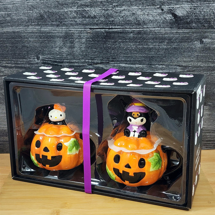 Hello Kitty and Kuromi Halloween Mug Set Coffee Tea Cup Blue Sky Ceramic