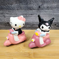 Hello Kitty And Kuromi Scooter Salt Pepper Set Collectible Ceramic by Blue Sky