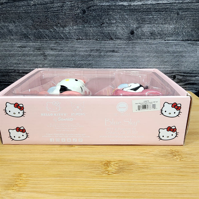 Hello Kitty And Kuromi Scooter Salt Pepper Set Collectible Ceramic by Blue Sky