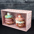 Hello Kitty and My Melody Donut Mug Set Coffee Tea Cup Blue Sky Ceramic Embossed