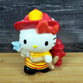 Hello Kitty Brave Professional Firefighter Figurine Ceramic Embossed Blue Sky