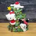 Hello Kitty Decorating Christmas Tree Green Figurine Ceramic Holiday Blue Sky
