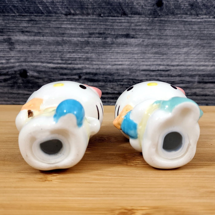 Hello Kitty Flower Gardening Salt Pepper Set Collectible Ceramic by Blue Sky
