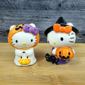 Hello Kitty Halloween Trick Treat Collectible Salt Pepper Set Ceramic Blue Sky