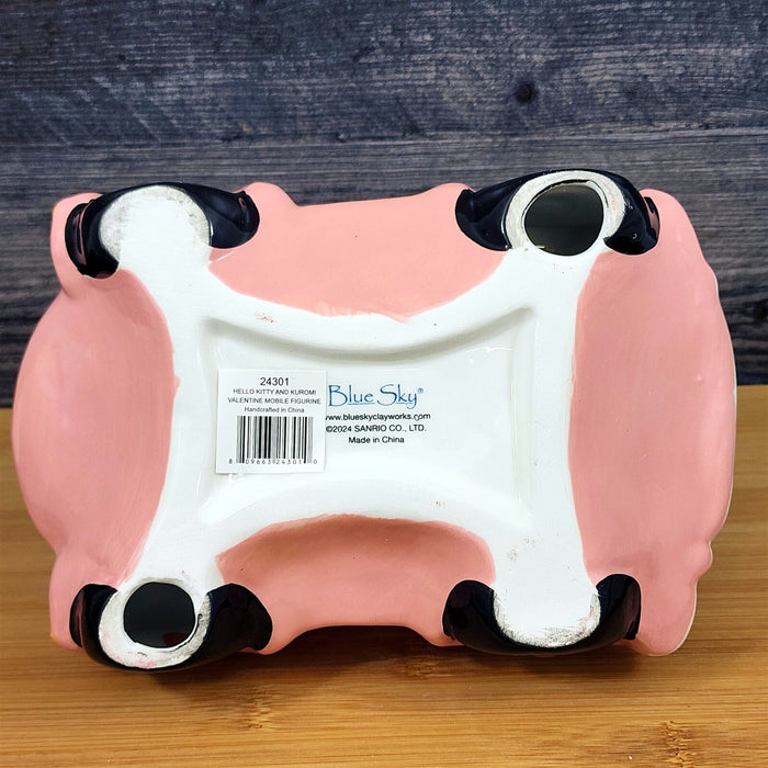 Hello Kitty & Kuromi Valentine's Day Figurine Pink Car Hearts Love Blue Sky