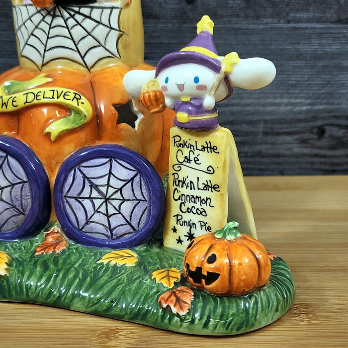 Hello Kitty Pumpkin Cafe Latte Candle Holder Tea Light Lite Ceramic Blue Sky