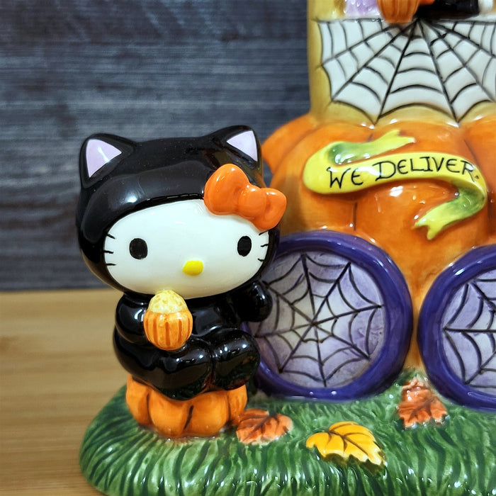 Hello Kitty Pumpkin Cafe Latte Candle Holder Tea Light Lite Ceramic Blue Sky