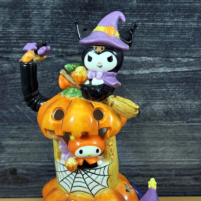 Hello Kitty Pumpkin Cafe Latte Candle Holder Tea Light Lite Ceramic Blue Sky