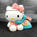 Hello Kitty Retro Phone Call Cookie Snack Jar Classic Ceramic Blue Sky Embossed