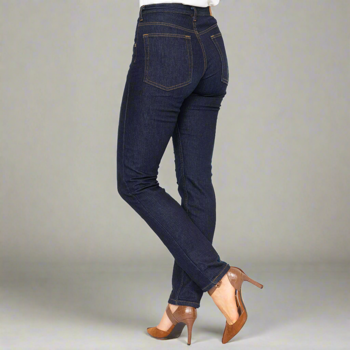 High Rise Straight Leg - Dark Wash