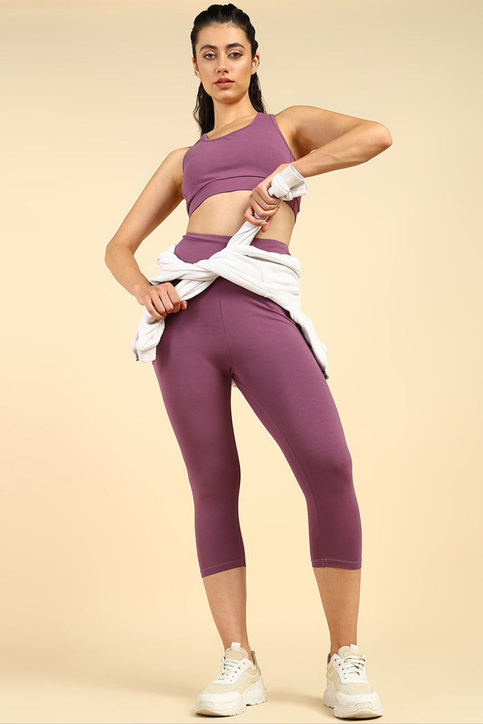 Rosewood Mom Capri; capri length provides coverage for warm weather wear.