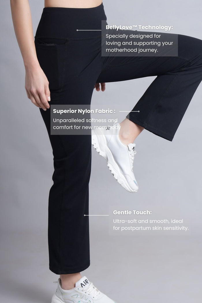 High Waisted Gentle Compression Black Pant (Postpartum) - House Of Zelena™