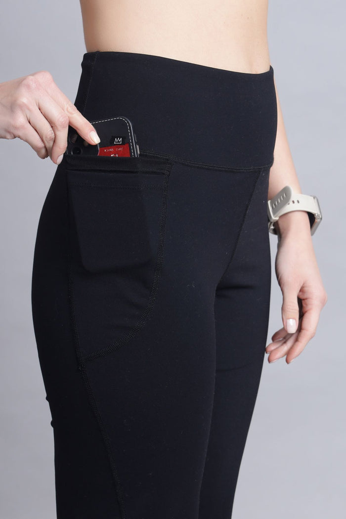 High Waisted Gentle Compression Black Pant (Postpartum) - House Of Zelena™
