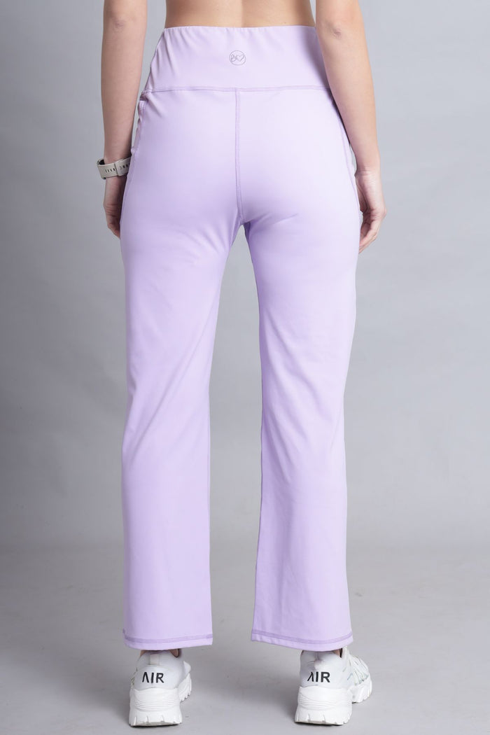 Lavender Pants fabric; soft material ensures comfort for daily wear post-delivery.