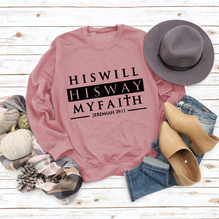 Rose gold sweater (black font) / S