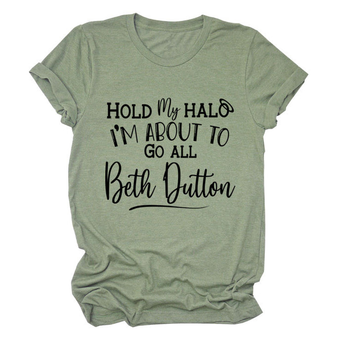Olive green (black font) / S