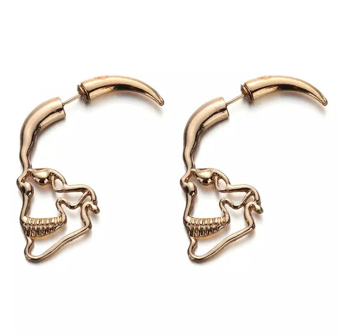 Hollow Skull Stud Earrings