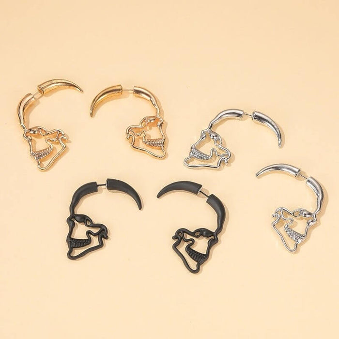Hollow Skull Stud Earrings
