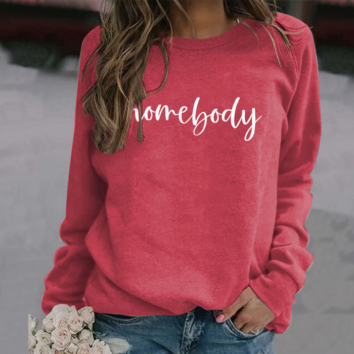 Home Body Round Neck Fashion Autumn and Winter Long-sleeved Loose Large Size Ladies Sweater