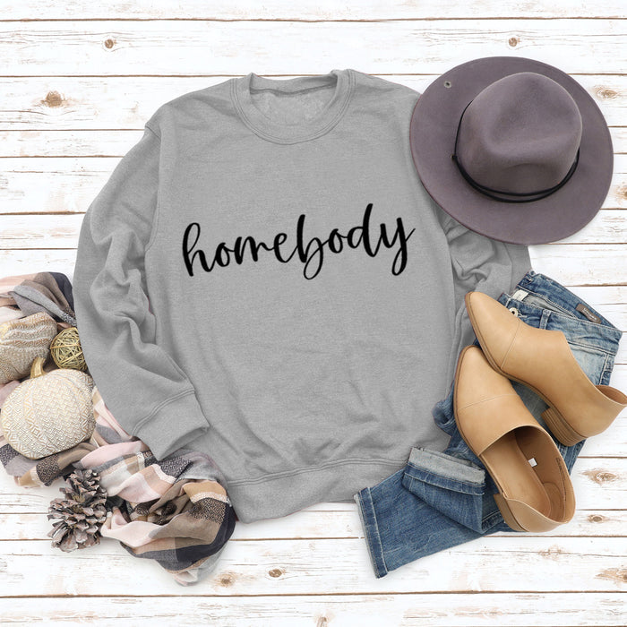 Grey sweater (black font) / S