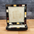 Home Trends Mosaic Tile Set of 4 Square Salad Dessert Plate 7.5 Inch (19cm)