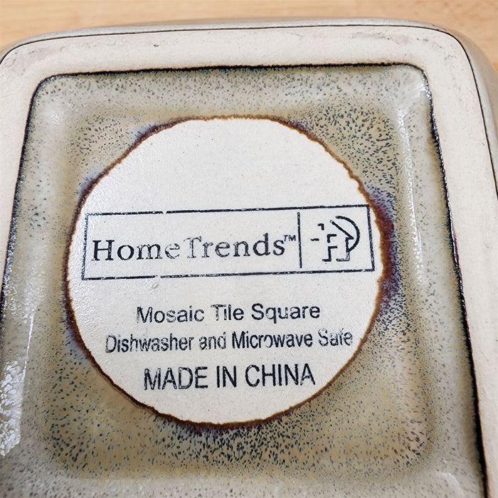 Home Trends Mosaic Tile Set of 4 Square Soup Cereal Bowl 5 3/4 Inch (14cm)