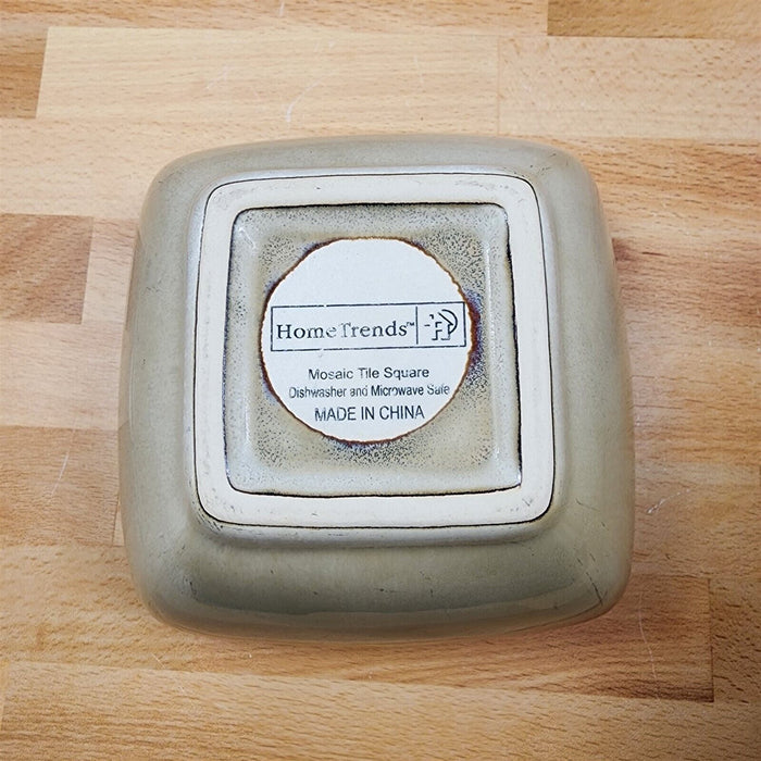 Home Trends Mosaic Tile Set of 4 Square Soup Cereal Bowl 5 3/4 Inch (14cm)