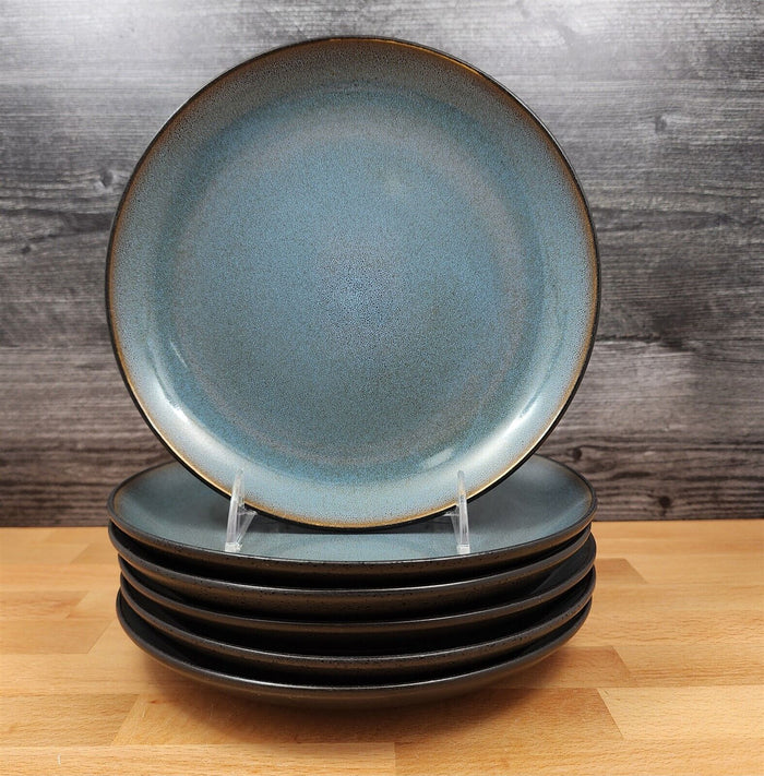 Home Trends Rave Sky Blue Set of 6 Salad Dessert Plates 8 Inch Dinnerware