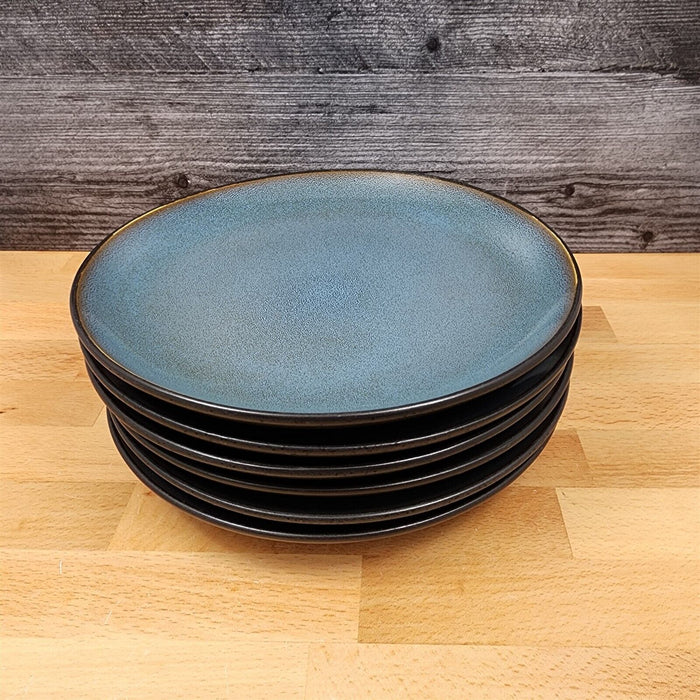 Home Trends Rave Sky Blue Set of 6 Salad Dessert Plates 8 Inch Dinnerware