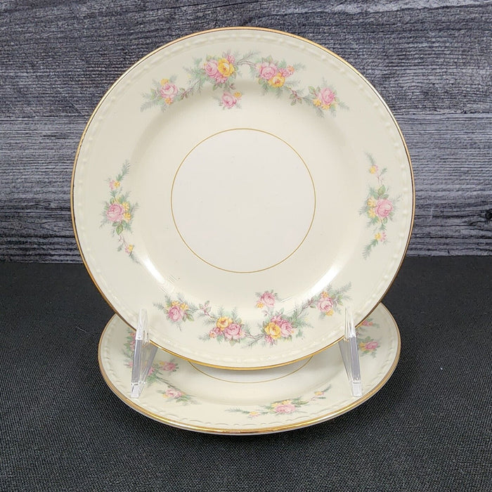 Homer Laughlin Countess Bread & Butter Plate 6" Set of 2 Georgian Eggshell C49N5