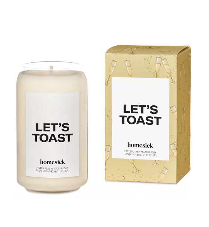 Custom Homesick Let's Toast Candle - Corporate Gifts