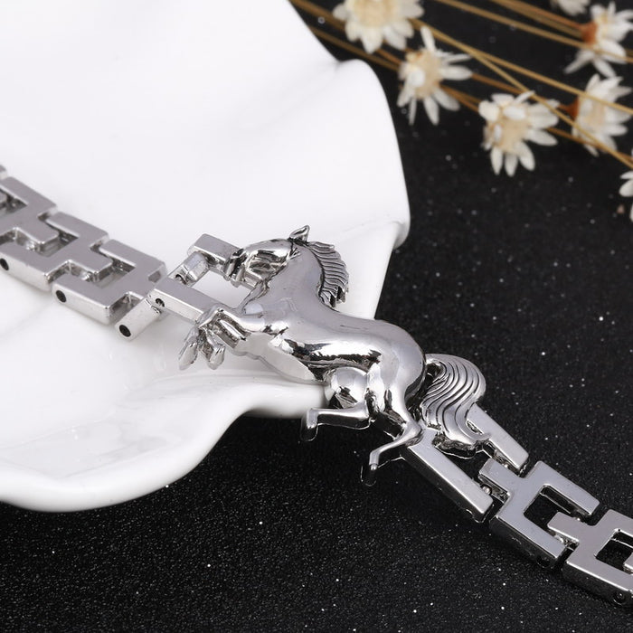Horse Silver Bracelet