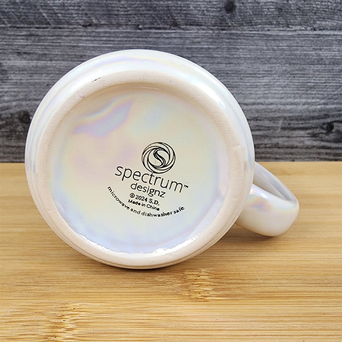 Hot Mama Coffee Mug Ceramic Embossed White Floral Tea Cup Mom by Blue Sky