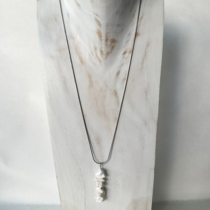 Howlite Necklace | Calming & Mindful White Stone Jewelry