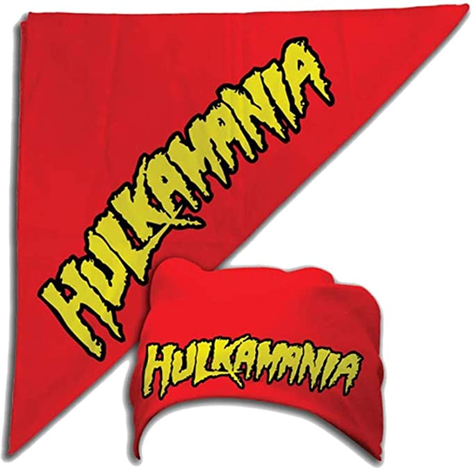 Hulkamania Red/Gold Halloween Cosplay Costume Bandana