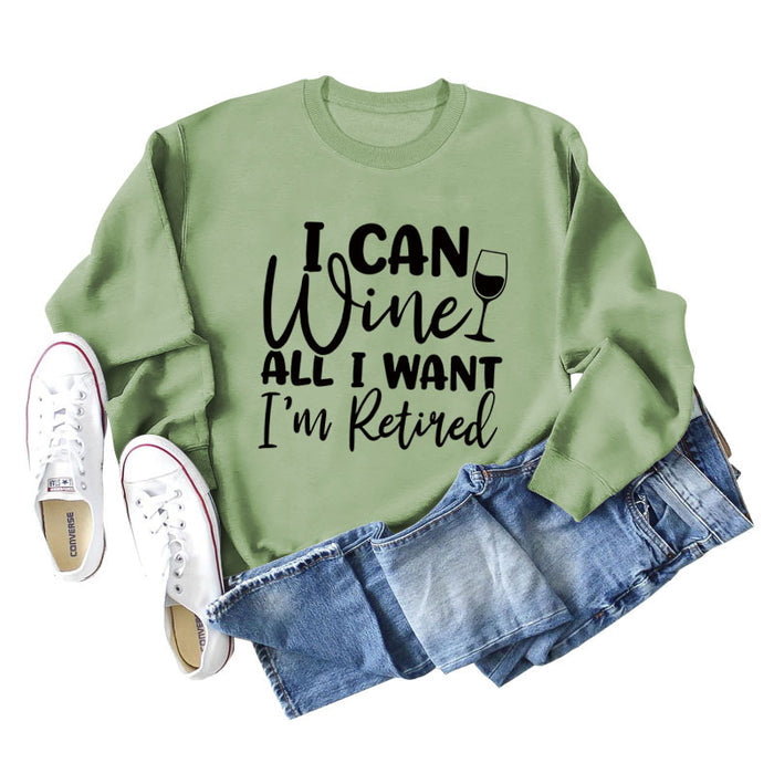 Olive green sweater (black font) / S