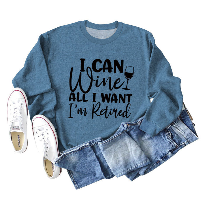 Blue sweater (black font) / S