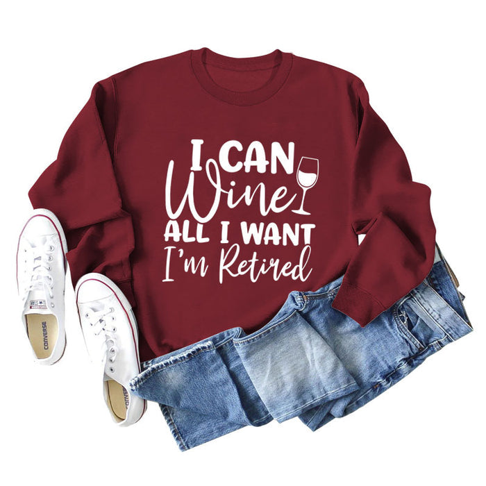 Wine red sweater (white font) / S