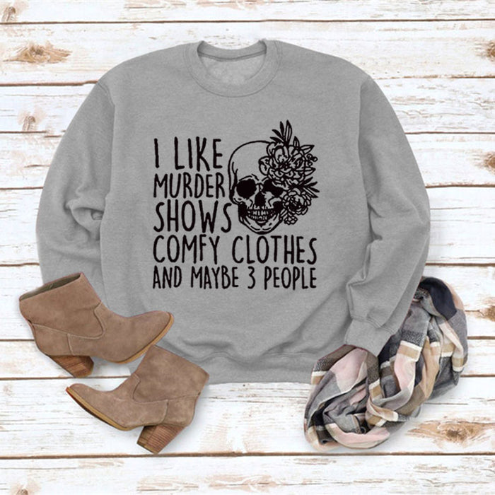 Grey sweater (black font) / S