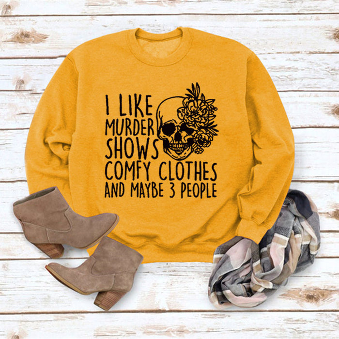 Yellow sweater (black font) / S