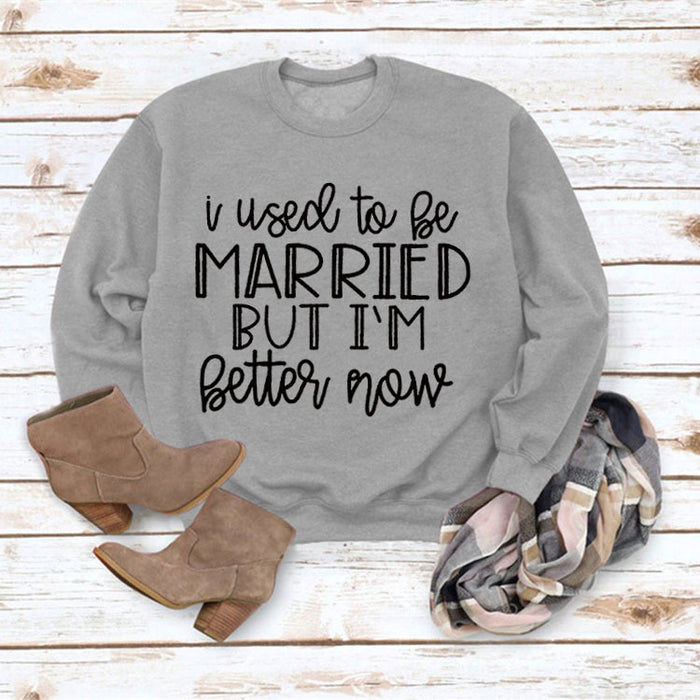 Grey sweater (black font) / S
