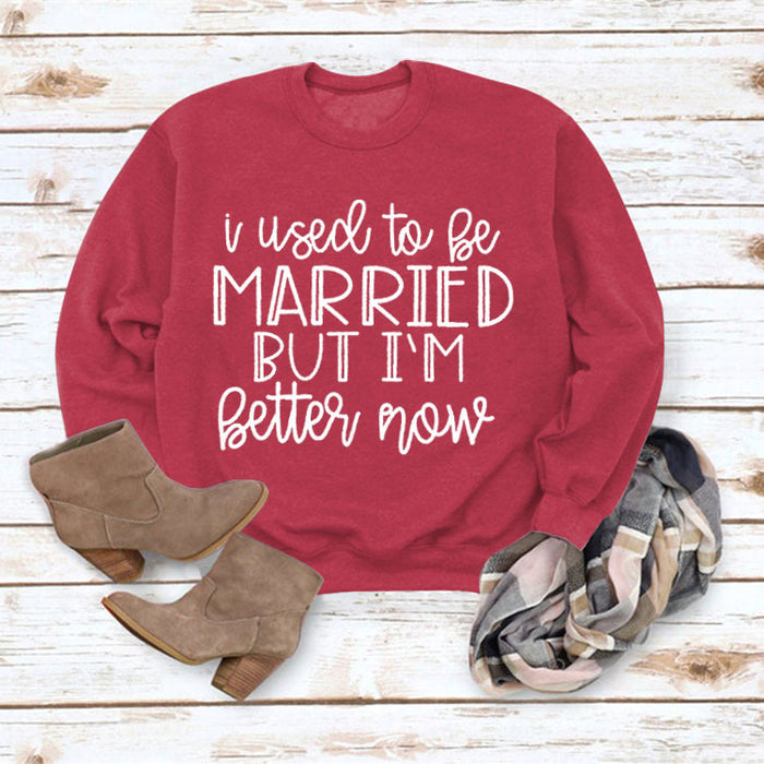 Red sweater (white font) / S