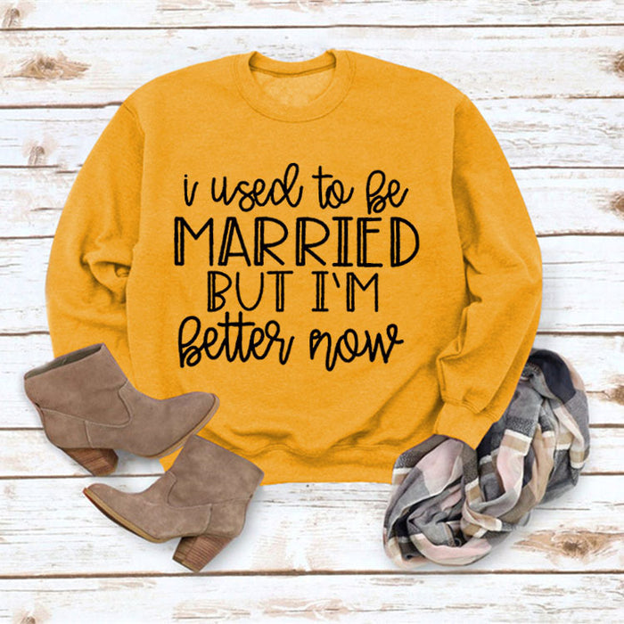 Yellow sweater (black font) / S