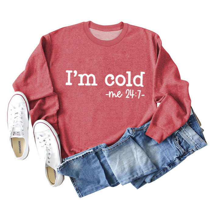 Red sweater (white font) / S