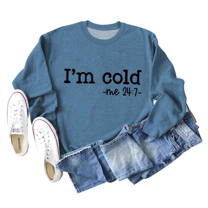 Blue hoodie (black font) / S