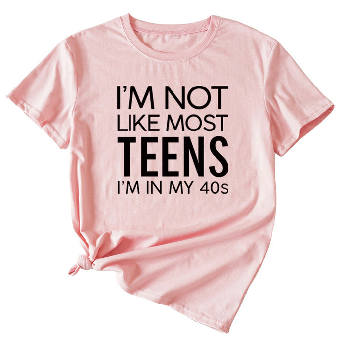 Pink (black font) / S